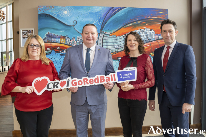 Pictured at the launch of the Croí Go Red Ball sponsored by Irish Life Health: Christine Flanagan, Director of Fundraising, Croí ; Stefan Lundstorm, General Manager of The Galmont; Edel Mc Dermott, Account Manager, Irish Life Health and Mark O’Donnell Head of Foundation and COO Croí.