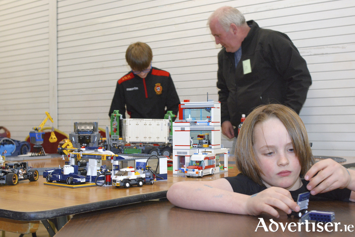 Tommy Naughton Heavey from Oranmore preparing his Lego display.