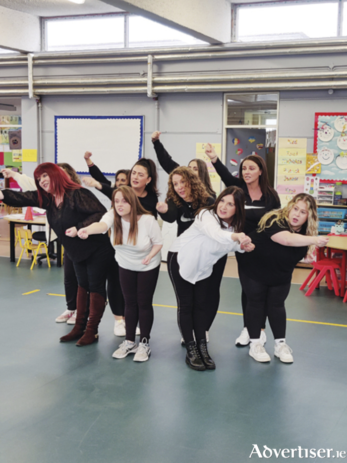 Members of the Athlone Musical Society female ensemble pictured during rehearsals for Chess which opens in the Dean Crowe Theatre on Friday night, March 3