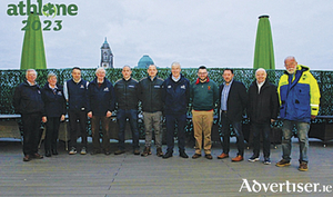 Pictured, l-r, Damien Delaney, Mary Hearty, Emmett Devereux, Vincent Rafter (RNLI Lough Ree Life Boats), Patrick Walsh, Paul Kelly (Athlone Rover Safety), Kevin Ganly (RNLI), Padraig Hegarty (Event Coordinator), Nick Friel (Athlone Boat Club), Frankie Keena (Deputy Mayor, Athlone Municipal District) and Jim Campbell (Athlone Sub Aqua)