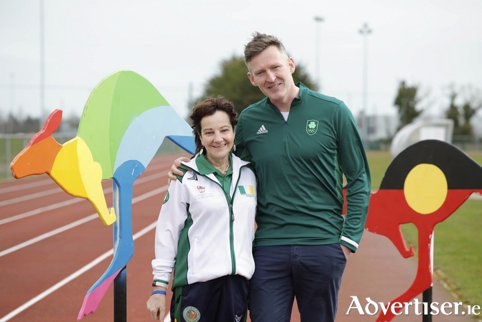 Transplant Team Ireland member Teresa Smyth with former Olympian triathlete Gavin Noble. 
Picture Conor McCabe Photography