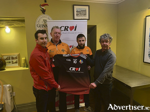 Padraig Mitchell, Healy&rsquo;s Bar; Barry Cox, Member of C.L.G. Naomh Padraig, Cian Monaghan Naomh Padraig GAA Chair and Paul Cunnane.