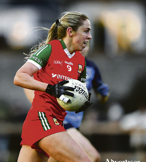 On the run: Sinead Cafferky and her Mayo teammates will be looking to pick up valuable points when Galway visit on Sunday. Photo: Sportsfile 