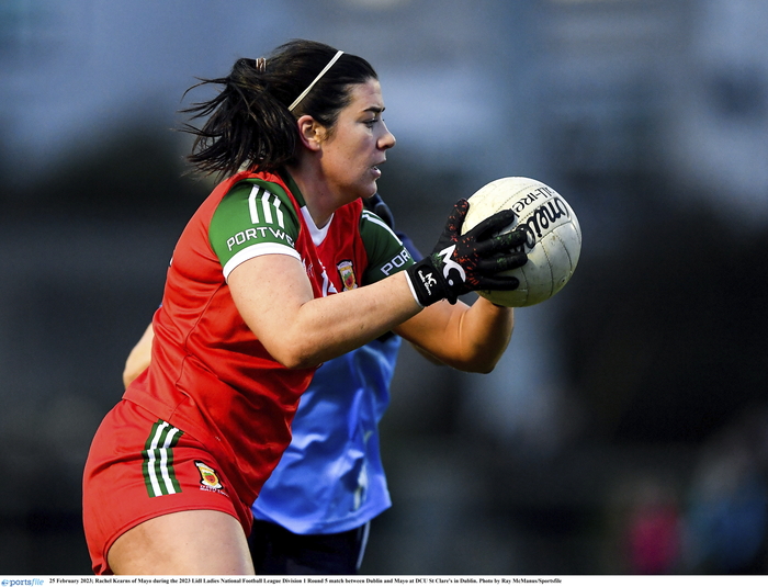Survival battle: Rachel Kearns hit 1-2 for Mayo last weekend when they were narrowly beaten by Galway, Mayo take on Donegal on Sunday with survival in division one up for grabs. Photo: Sportsfile