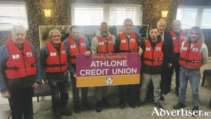 Athlone Credit Union CEO, Mr Michael Evans, is pictured with representatives from the Athlone Canal Heritage Committee