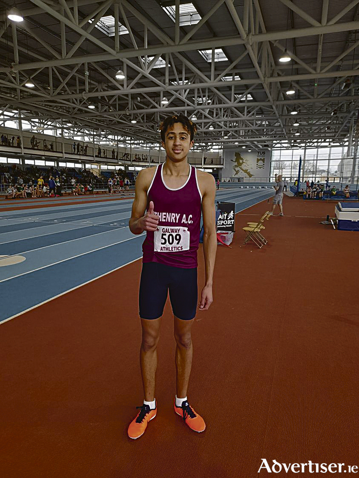 National Juvenile gold medal winner: Athenry AC's Sean Doggett wins the 800m.