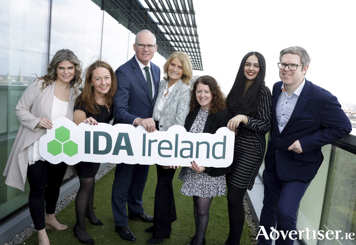Alyssa Cunnington, COO Xenon arc, Elaine Deehan from Total Processing, Minister Simon Coveney, IDA's Mary Buckley, Anna Downes, Global Marketing Director, Alliance Strategies, Sana Ahmed, Director of Quality, QbD and Cormac O'Sullivan from Movano Health