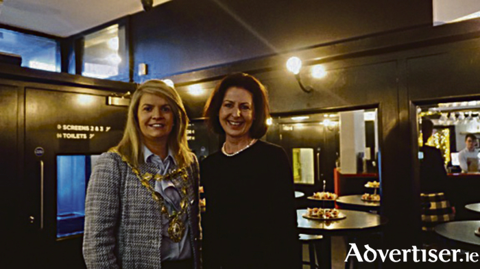 Mayor Clodagh Higgins and Galway Film Society Chairperson, Louise Casey Conneally