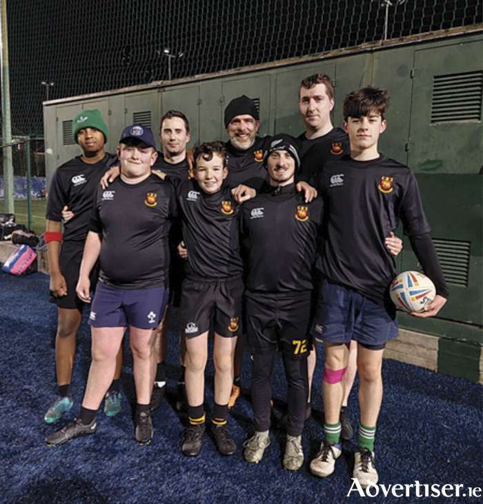 The Buccaneers men’s touch rugby squad took part in the 2023 ITA Men’s Division 1 League in Donnybrook recently.  Pictured are Anthony Quinn, Dion Chitanda, Ben Porter, Alex Connor, Kieran Abrook, Paul Gavin, Denis O’Connor and Feidhlim Byrne. 
