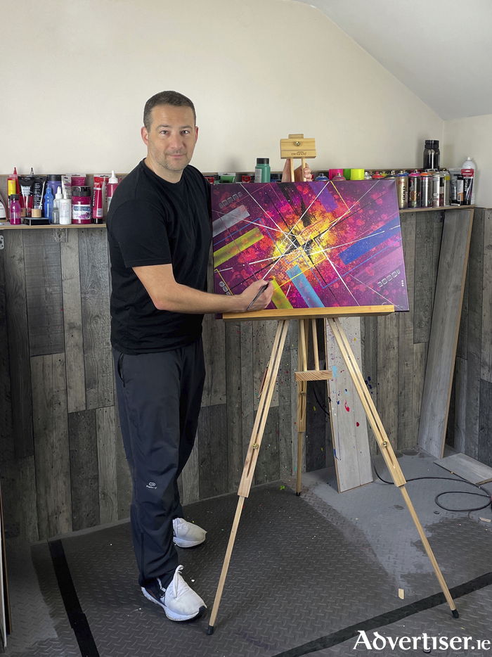 Pictured is artist Olivier Griseti from Claregalway who is one of 48 artists in Galway taking part in the Incognito 2023 art sale in aid of the Jack and Jill Children’s Foundation, supporting 25 children in the county. 