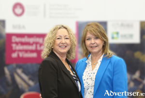 Pictured at the launch of AtanTec Festival 2023, Sharon Walsh SVP Strategy Fidelity Investments and Caroline Cawley CEO itag. 
