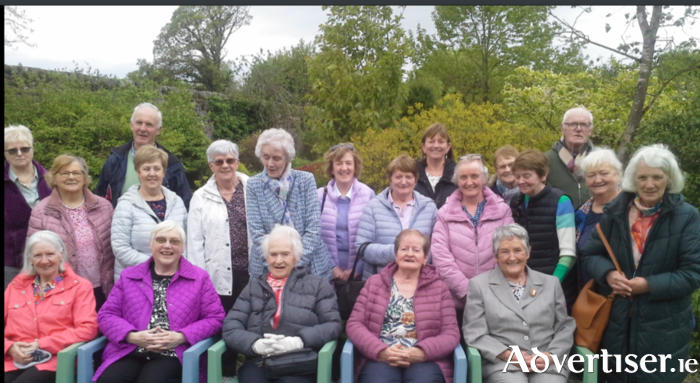 Loughrea Activity Association members enjoyed a lovely afternoon in Woodville Walled Gardens, Kilchreest to celebrate the festival of Bealtaine.Trailing through the ridges of local history in this beautiful garden lovingly restored to its former glory was a pleasure. The fabulous afternoon tea selection of savouries and tasty homemade cakes and teas services in china cups under superb sunshine was literally the "icing on the cake." Their afternoon of fullfillment of all the senses to the melodious birdsong celebrated our Bealtaine festival of Flower Power in style.