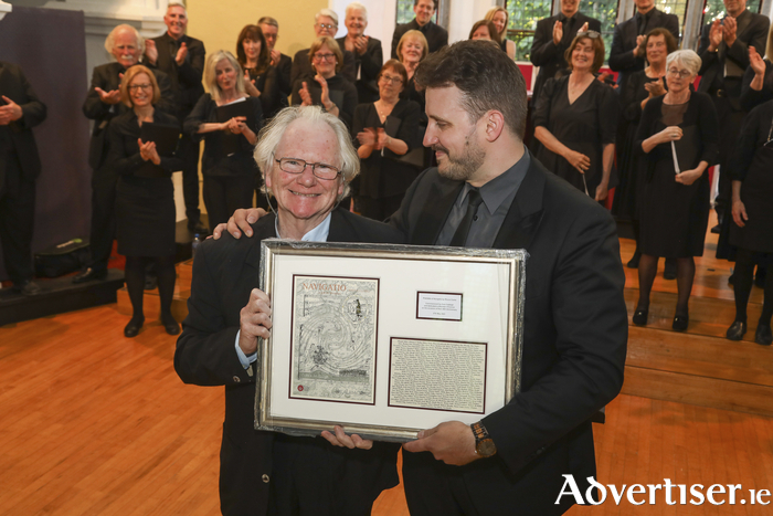 Brendan O'Connor founder and Daniel Beuster, Director at the Cois Cladaigh 40th anniversary celebrations. Photograph by Aengus McMahon