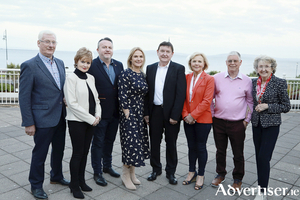 Pictured at the launch of the Galway People of the Year Awards  were L to R, Tex Callaghan, Pat Ryan, Gary Monroe, Dr Suzanne McClean, Basil Holian, Bridgie Hanley, Ollie Robinson, and Mary Bennett.