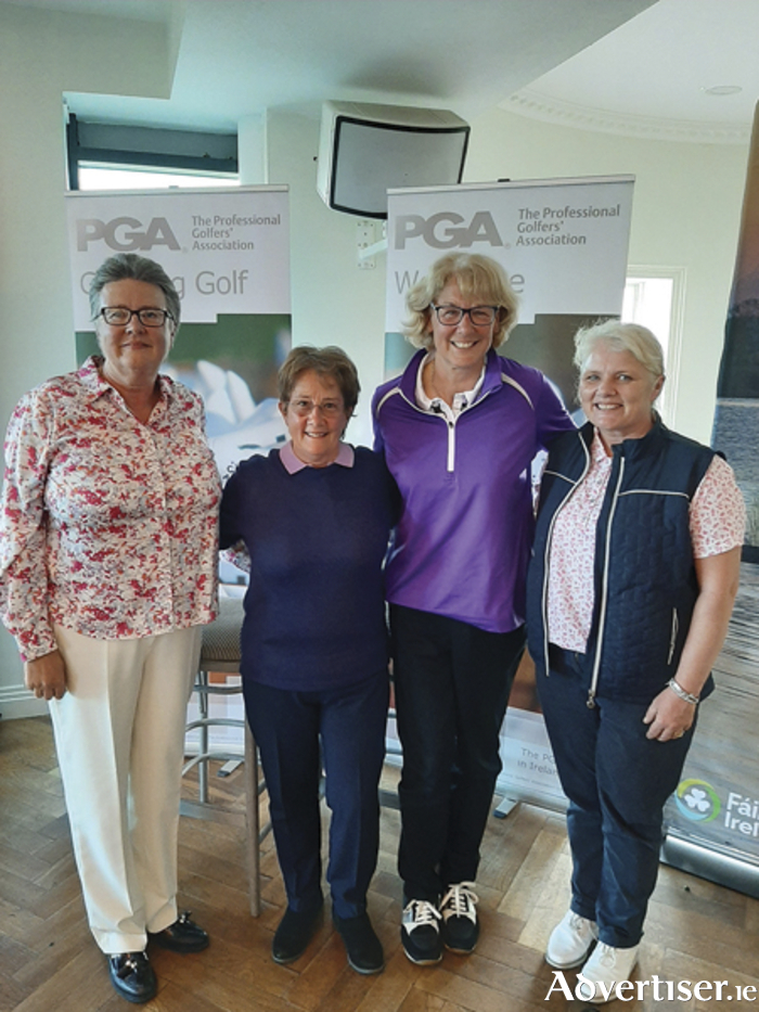 Gillian Burrell, Alison McNicholas, Sarah Bennett and Lynn McCool are pictured during the inaugural WPGA event at Glasson Lakehouse
