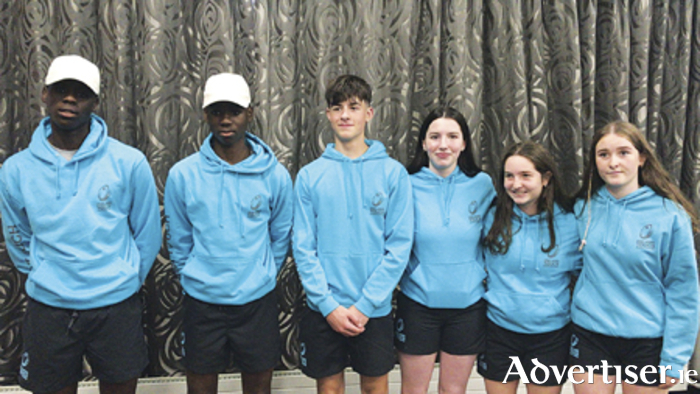 Pictured are Buccaneers Youth Touch Rugby Internationals, l-r, Philip Finnan, John Finnan, Alex Connor, Molly Copelin, Aoife Purtill, Niamh Purtill.