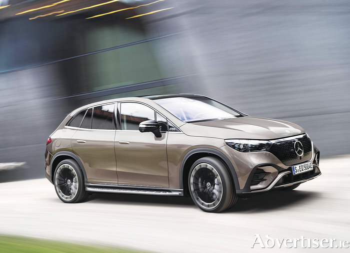 The latest newcomer to Ireland’s SUV market, the all-electric Mercedes-Benz EQE SUV.