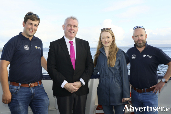 Cathal Griffin, Kenny Deery, CEO, Galway Chamber, Áine McLoughlin, Sales and Marketing Manager, Aran Island Ferries and Aodhán Mac Donnacha, Skipper, Aran Island Ferries.