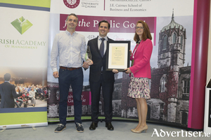 Professor Anthony McDonnell, Chair of the Irish Academy of Management; Martin Shanahan, Partner and Head of Industry and Foreign Direct Investment at Grant Thornton; and Dr Majella Giblin, Chair of the Irish Academy of Management Conference 2023 and University of Galway.