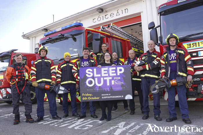 (L-R): Brendan Creedon, Tom Doyle, Ciarán Oliver, Gordon Monaghan, Rob Rainsbury, (Galway City Fire & Rescue), Karol Cooke (Galway Simon Community), John Curley, (Gort Fire & Rescue), Seán Heanue, (Clifden Fire & Rescue), Philip Jacobsen and, Eoin Davy (Galway City, Fire & Rescue).