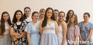 Some of the shining talents ready to take to the stage in Calasanctius College for this year&rsquo;s school musical Dancing Queen-A Tribute to Abba. Olivia Gander, Alanna Moran, Muireann Mullen, Chloe O&rsquo;Reilly, Clodagh Kelly, Sophie Smith, Juliet McLaughlin, Emma Kelly, Emma Scally, Stella McCusker, Ruby Quane. 