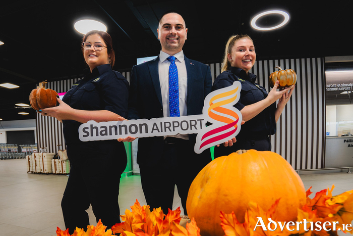 Robert Doyle, Group Procurement Manager, The Shannon Airport Group and Airport Search Unit Officers Katie Duggan Hastings and Leah Murphy. Pic by Stephen O'Malley
