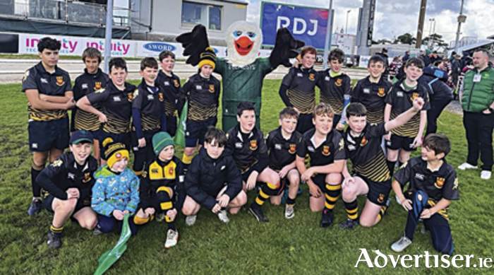 Pictured are the Buccaneers U12 squad who played at half-time during Connacht’s fixture with Glasgow Warriors at the weekend
