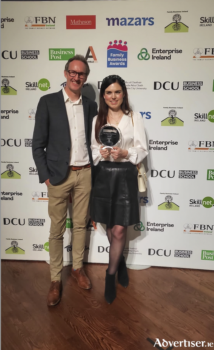 Cliona Standun and David Hanly pictured at the awards in the Mansion House