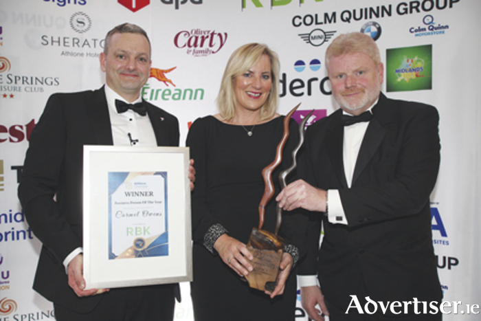 Pictured, l-r, Tommy Hogan, CEO Athlone Chamber of Commerce, Carmel Owens, CEO Sidero and Joe Cleary, Managing Partner RBK
