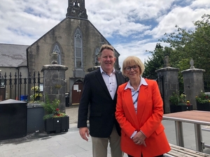 Pictured is Minister Darragh O&rsquo;Brien at a meeting with Cllr Martina Kinane at which she lobbied for the allocation.