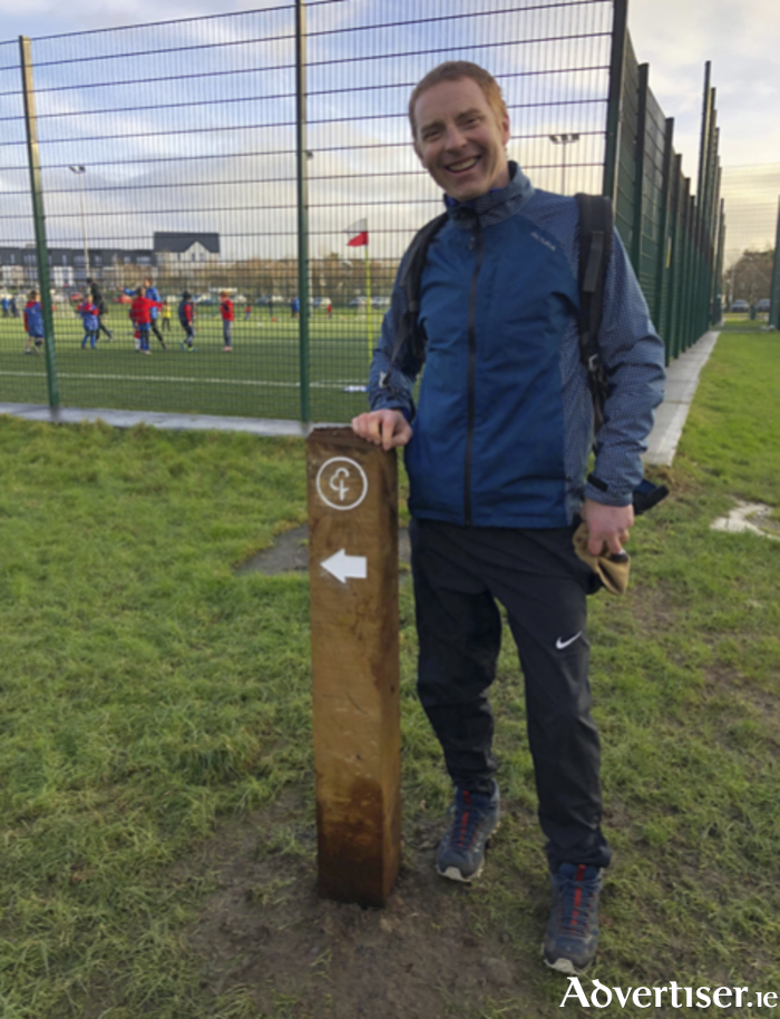Cllr Niall Murphy with some of the signage.