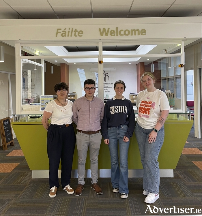 Pictured (left to right): Izzy Tiernan, Dean Kenny, Raimey O’Boyle and Faye Ní Dhomhnaill (University of Galway Students’ Union).
