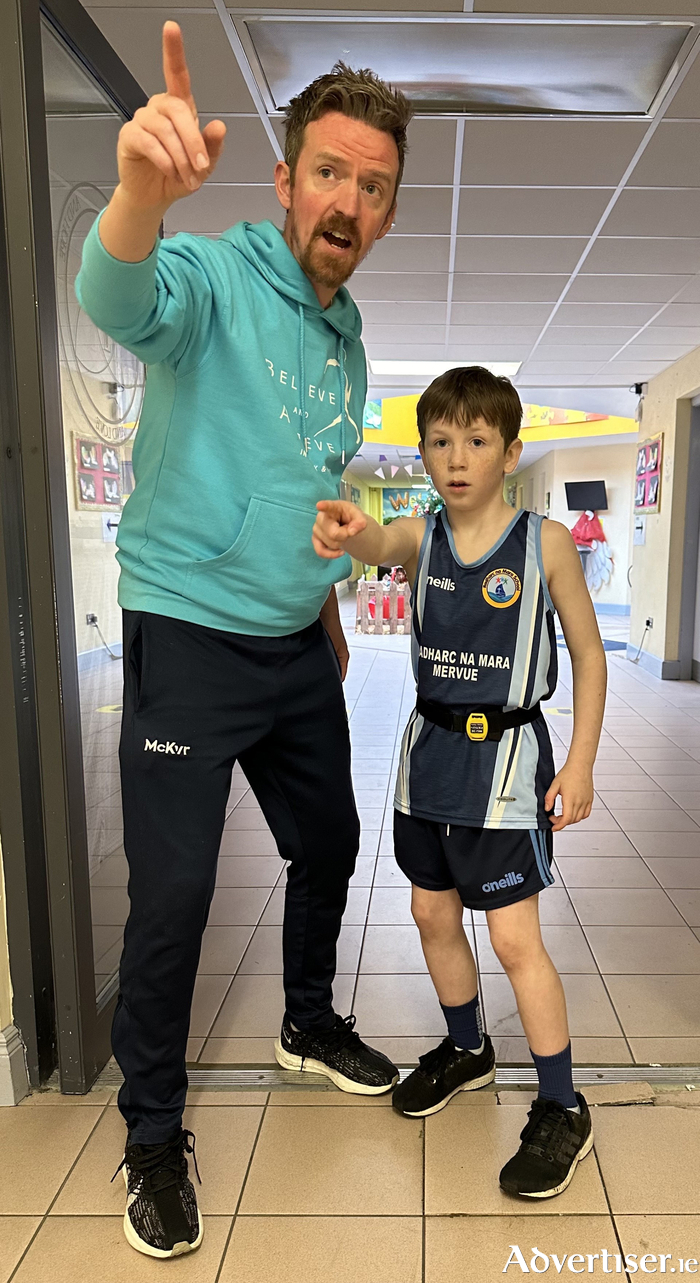 Coach and founder of ‘Fastest Feet’, Dermot McDermott with Charlie. 