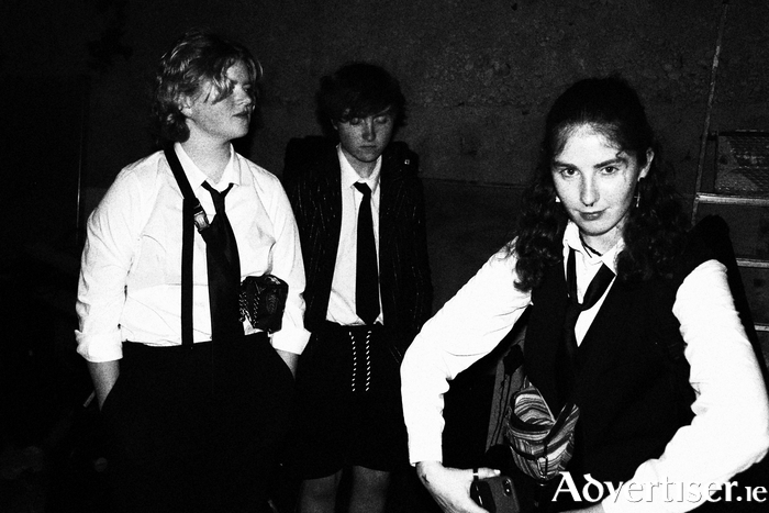Shark School are Nora Staunton (guitar), Peggy Ford (bass), and drummer Ronan O'Connor Mahony. [Photo - Daragh Silke]