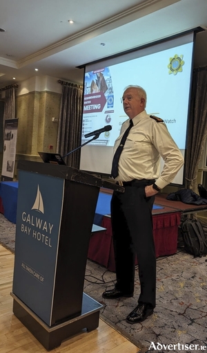 Ch Supt Gerard Roche at relaunch of Galway City Neighbourhood Watch (photo - AGS)