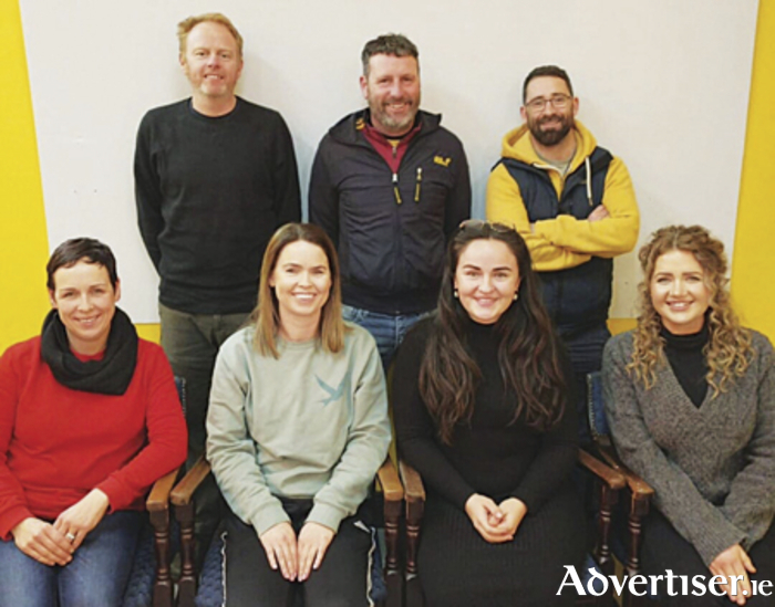 Pictured are the cast of 'Nobody's Talking To Me.  Back row, l-r, Cian O'Brien, John Keenan, Ciaran Clarke.  Front row, l-r, Helena Keena, Aisling Boland, Rachel Duffy, Triona Geoghegan.  Missing from photograph is Eamonn Duffy. 