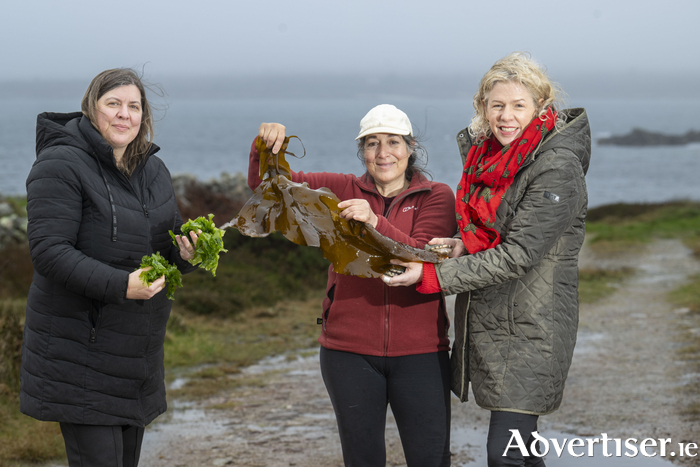 Helena Deane Western Development Commission, Cindy O'Brien, Abalone Chonamara Teoranta, with Siobhan McQuaid, Trinity Business School. Photo:Andrew Downes, XPOSURE