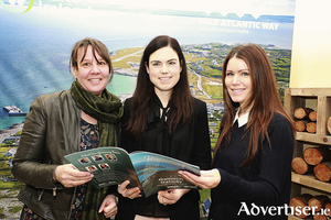 At the Tourism Networking Day in Wildlands, Moycullen L-R Tatjana Acton (Clifden Eco Camp), Cliona Standun (Standun) and Deirdre N&iacute; Gr&iacute;ofa (Standun). Photo Sean Lydon