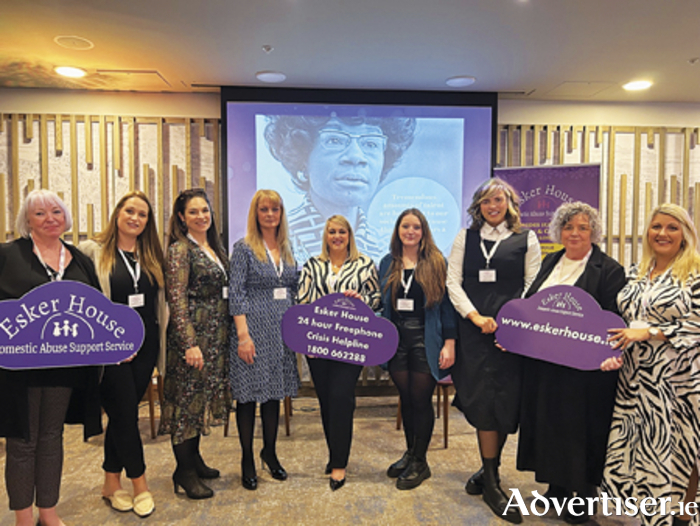 Representatives from Esker House are pictured following the launch of the Esker Project and freephone helpline on International Women's Day 2024