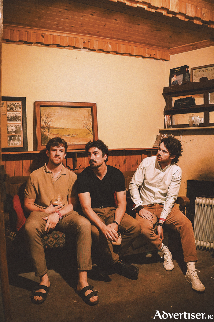 Folk trio Robbie Cunningham, Ross McNerney, and Oisin McCaffrey of Amble