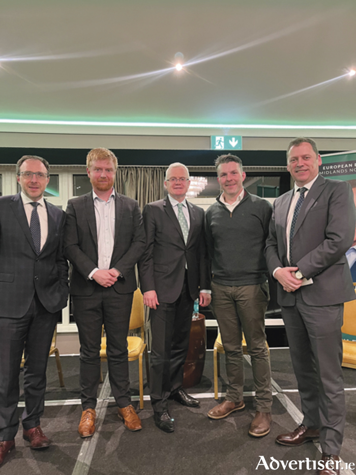 Pictured, l-r, Deputy Robert Troy, Paul Concannon, Oliver O’Connor, Brian Rushe and Midlands -North West European election candidate, Deputy Barry Cowen 