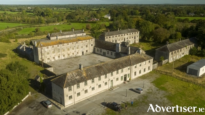 Aerial view, Irish Workhouse Centre, Portumna, Co Galway. Photo: Courtesy of Failte Ireland