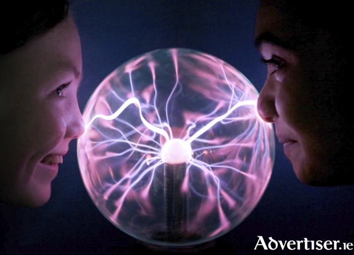 Pictured are April Giffney (12) and Rosheen Sharma (16) at the BT Ireland announcement that online entries for the 2025 BTYSTE are now open, three months earlier than ever before. PHOTO: Mark Stedman 