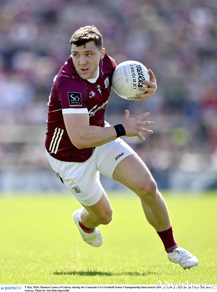 Galway's Damien Comer will lead the line against Derry this Saturday. The Annaghdown man was in great form in the Connacht Final, picking up player of the match.