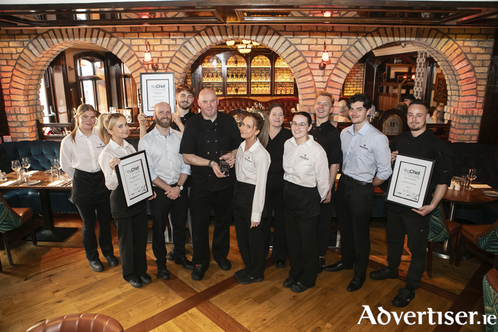 Brasserie on the Corner’s team Leah Brady, Haley Reade, Matt Rees, Head Chef Joe Flaherty, Ashley Reade, General Manager Andrea O'Toole, Claire O'Connor, Alexander Walscak, Joey Downs, Victor Fancsalszki