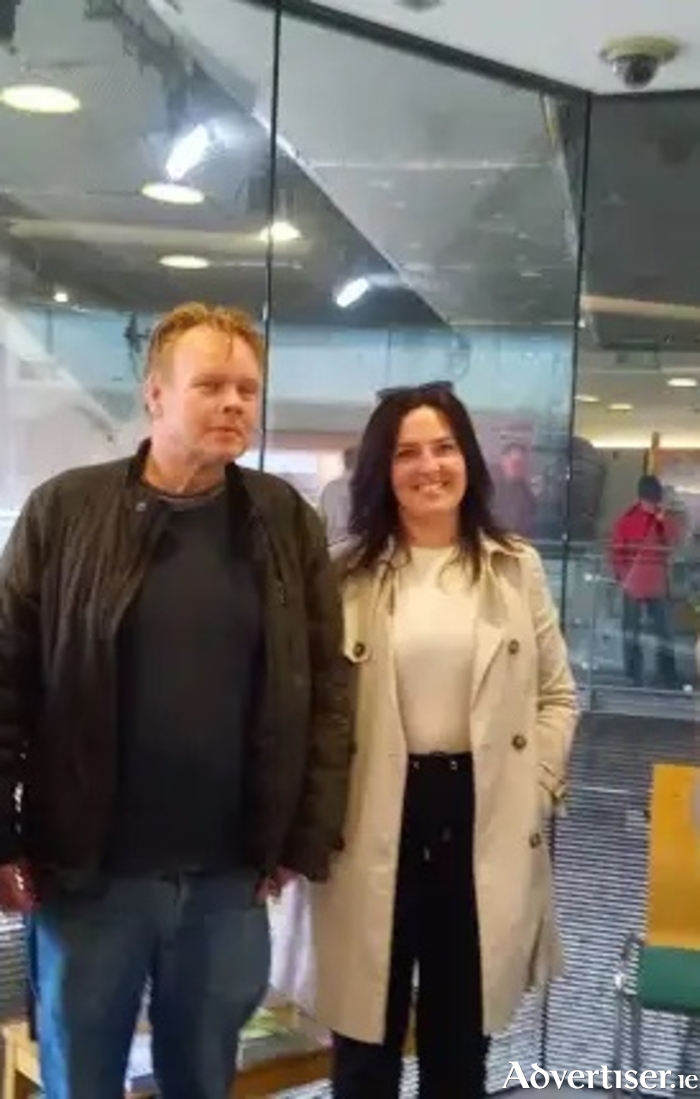 Declan O'Shea of Galway Civic Trust with Jacinta Gibbons, Irish People party election candidate, at the Hall of the Red Earl last week
