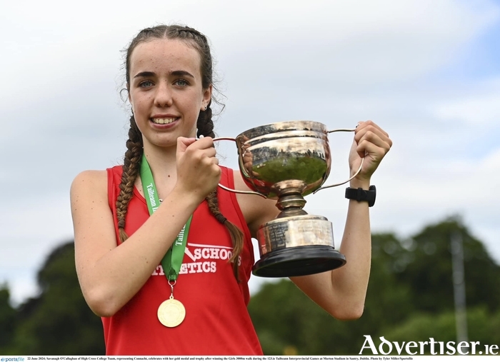 Savanagh O Callaghan from Tuam won the Race Walk at the Tailteann Games