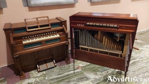 Tonight&#039;s concert will combine the harmonium (left) and the organ (right). 