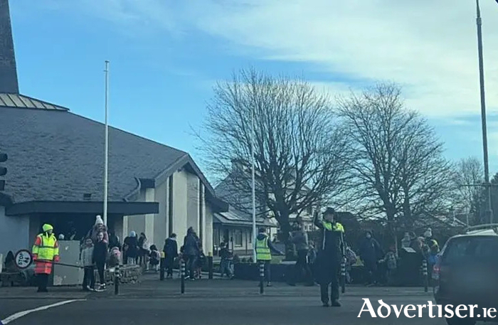 Claregalway village this afternoon.