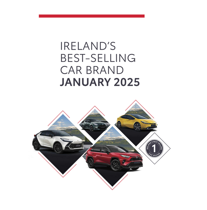 Toyota is Ireland's best-selling car in January for the fifth consecutive year.